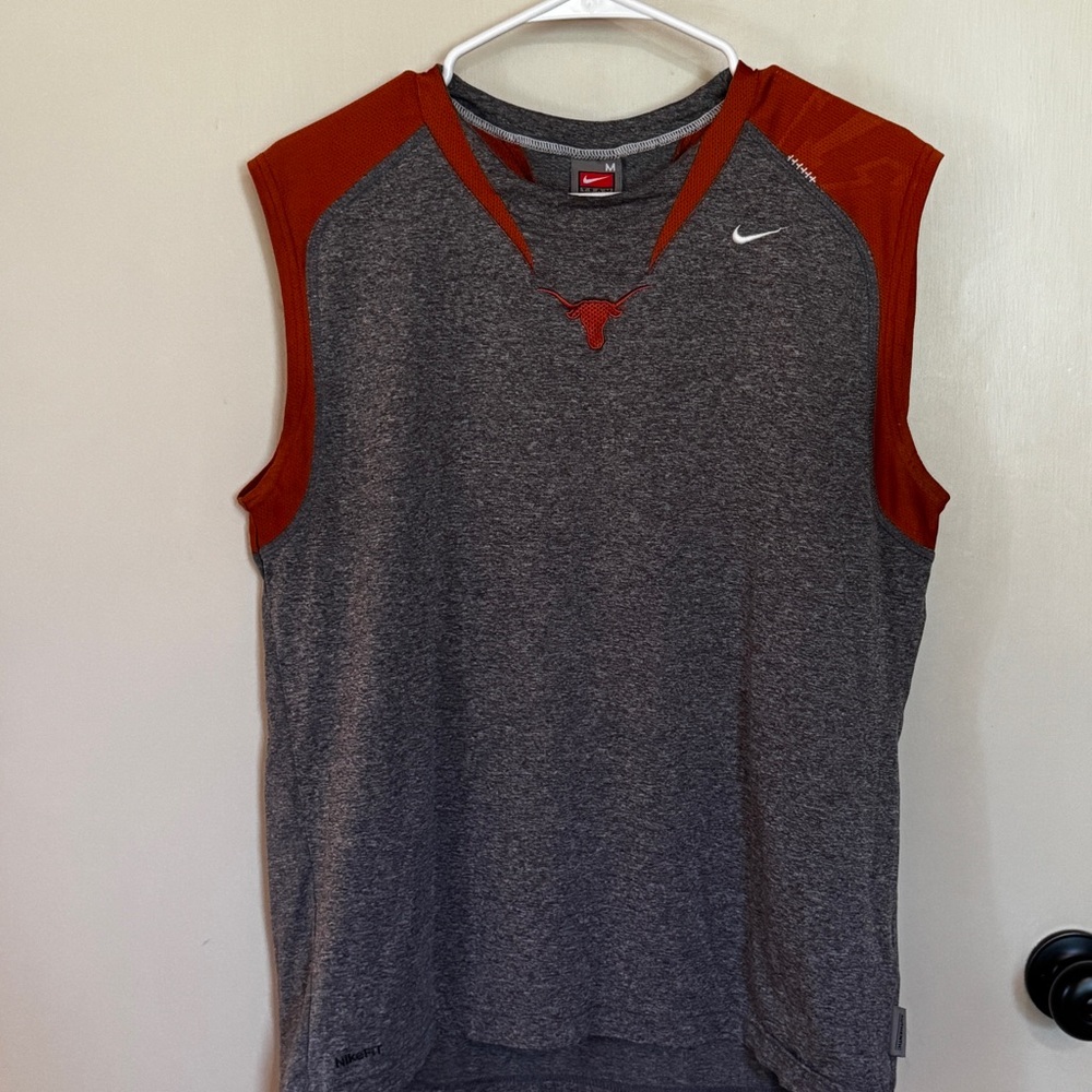 TEXAS LONGHORN Nike Gray and Orange Athletic Top